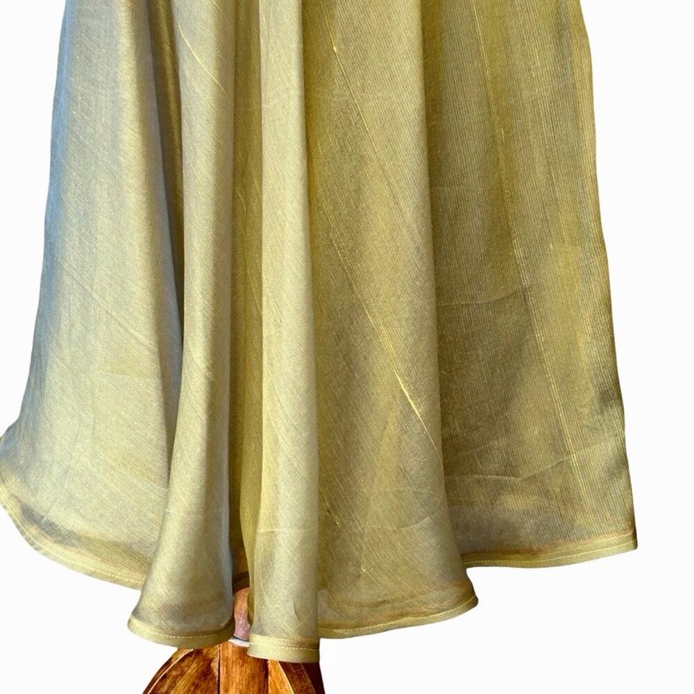 Vintage 50s Archival Metallic Tiered Slip Dress, Rare - Picture 12 of 13